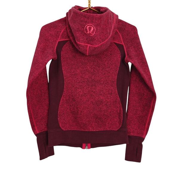Lululemon Scuba Hoodie III Size 2 Rio Mist Boom Juice Red Grape Zip Sweatshirt - Picture 6 of 12